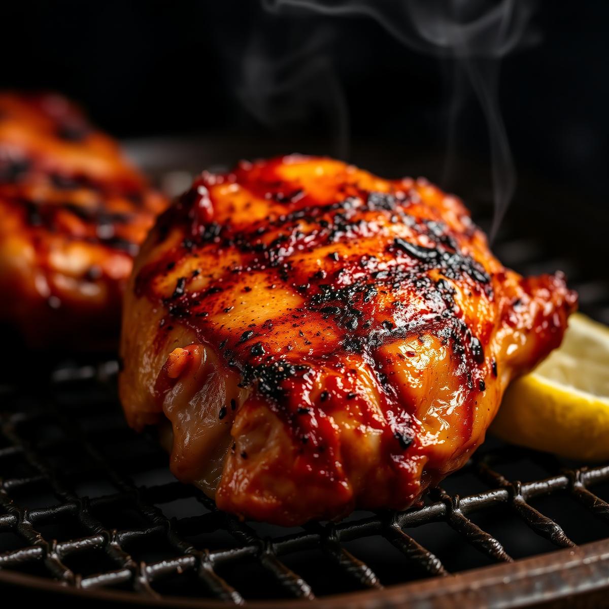 Charcoal grilled chicken